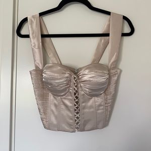 satin bustier top
